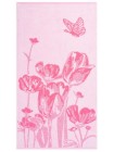 Полотенце махровое 50*90 Pink flowers "Cleanelly"