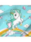 КПБ 1.5  поплин  "Rainbow unicorn" (единорог) наволочки 50*70
